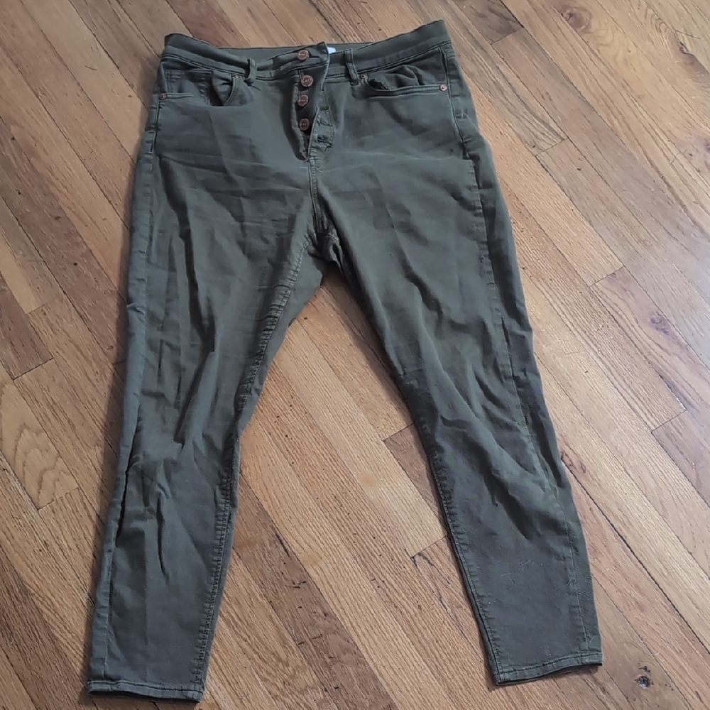LOFT Olive Trousers
